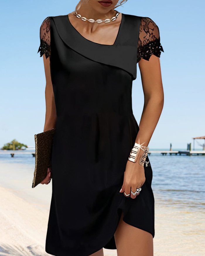 Elodie™ – Robe Femme Longue en Dentelle Élégante avec Détails Chic-2