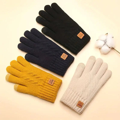 Glovio - Gants Tactiles d'Hiver Doublés en Fourrure