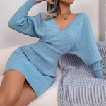 Variant image for Arra™ – Robe Femme en Tricot Élégante à Manches Longues Confortable-1