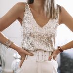 GlamShine™ – Haut Femme Paillette Élégant pour Soirées et Dîners-1
