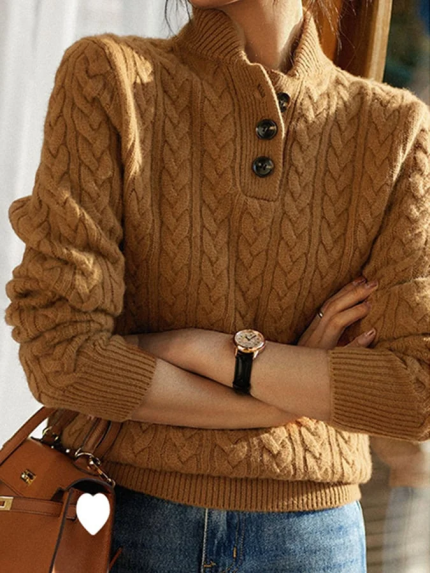 ChicTorsadé™ – Pull Femme Torsadé Ample Confort et Élégance Polyvalente-1
