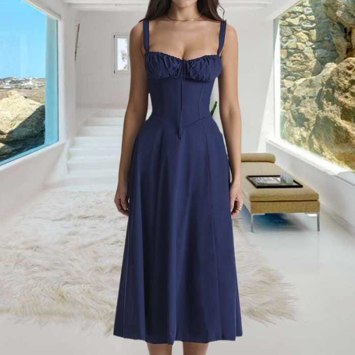 Zoë™ – Robe d'Été Femme Chic avec Détails en Dentelle et Fente Latérale-5