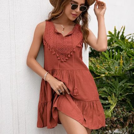 Solace™ – Robe Femme Mini Élégante en Dentelle Légère et Confortable-1