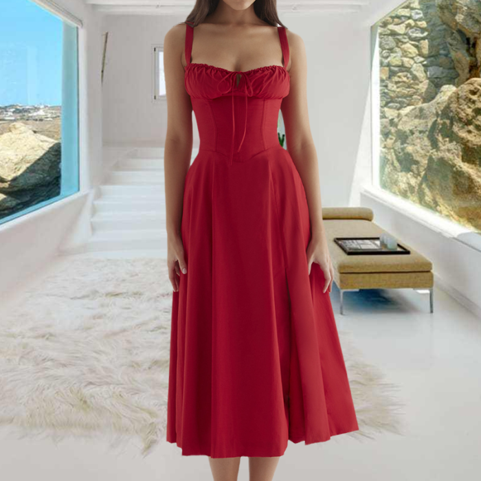 Zoë™ – Robe d'Été Femme Chic avec Détails en Dentelle et Fente Latérale-6