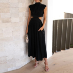 Variant image for ÉléganceAnne™ – Robe Longue Femme Chic Avec Manches Courtes Confortable-5