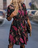 Julia™ – Robe Longue Femme Élégante avec Imprimé Floral Chic-5