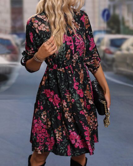 Julia™ – Robe Longue Femme Élégante avec Imprimé Floral Chic-5