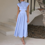 Variant image for ÉléganceAnne™ – Robe Longue Femme Chic Avec Manches Courtes Confortable-13
