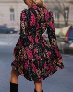 Julia™ – Robe Longue Femme Élégante avec Imprimé Floral Chic-6