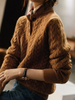 ChicTorsadé™ – Pull Femme Torsadé Ample Confort et Élégance Polyvalente-4