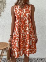Jésienne™ – Robe d'Été Femme Chic Imprimé Feuilles Confortable & Élégante-4
