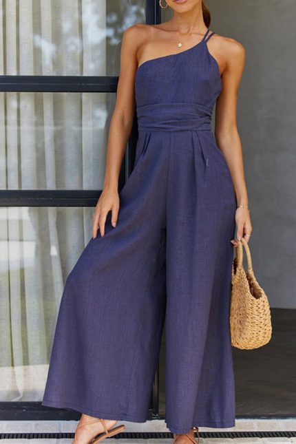 Eleganza™ – Combinaison Femme Chic Asymétrique Élégante et Confortable-4