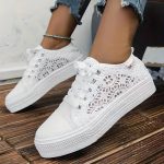 Geneve™ – Baskets Chic en Dentelle Respirantes et Confortables Noir & Blanc-2