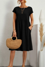 Melanique™ – Robe Décontractée Femme Élégante avec Détails Patchwork-5