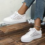 Geneve™ – Baskets Chic en Dentelle Respirantes et Confortables Noir & Blanc-6
