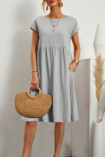 Melanique™ – Robe Décontractée Femme Élégante avec Détails Patchwork-6