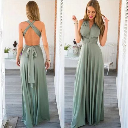 Variant image for NoraChic™ – Robe Longue Femme Élégante Coupe Portefeuille Confort Optimal-2