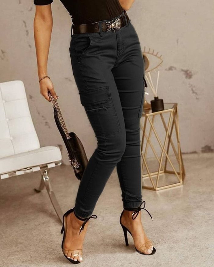 Joséphine™ – Pantalon Cargo Femme Mi-Haut Confortable et Polyvalent-3