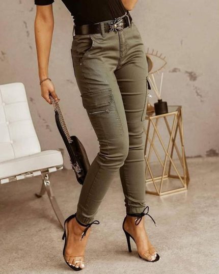 Joséphine™ – Pantalon Cargo Femme Mi-Haut Confortable et Polyvalent-1