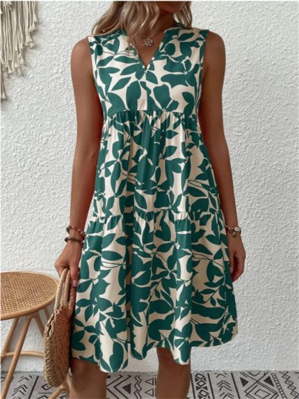 ÉléganceFemme™ – Robe d'Été Femme Longue à Motif Floral Léger-1