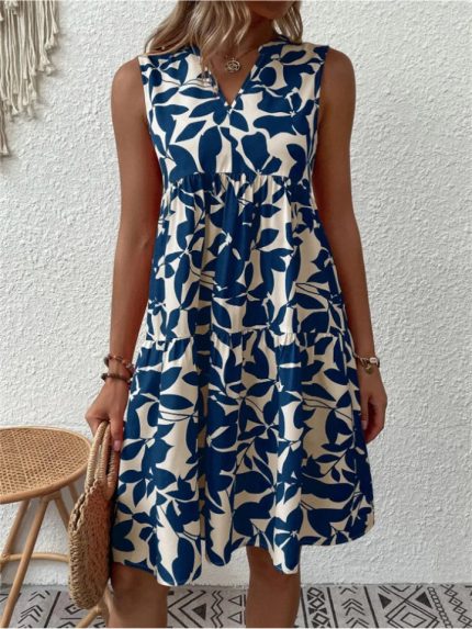 ÉléganceFemme™ – Robe d'Été Femme Longue à Motif Floral Léger-2