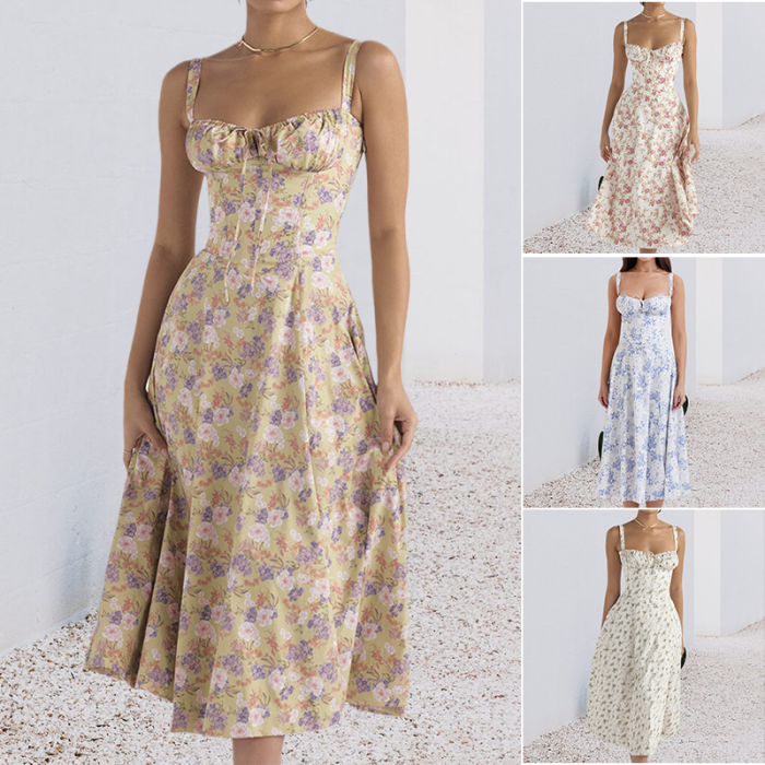 Zoë™ – Robe d'Été Femme Chic avec Détails en Dentelle et Fente Latérale-3