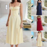 Zoë™ – Robe d'Été Femme Chic avec Détails en Dentelle et Fente Latérale-2