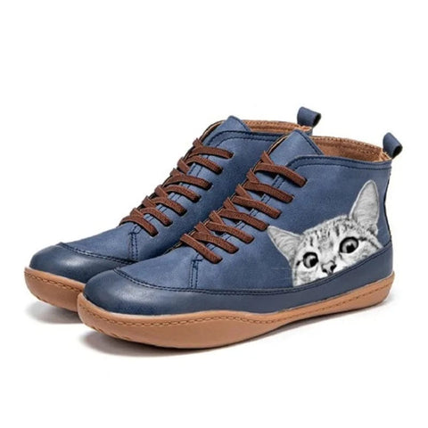 ChatCozy - Bottes Hivernales au Motif Chat