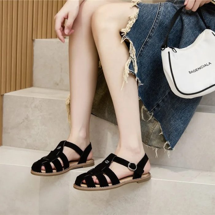 Aiyuqi™ – Sandales Femme Rétro Confortables et Élégantes en Cuir Synthétique
