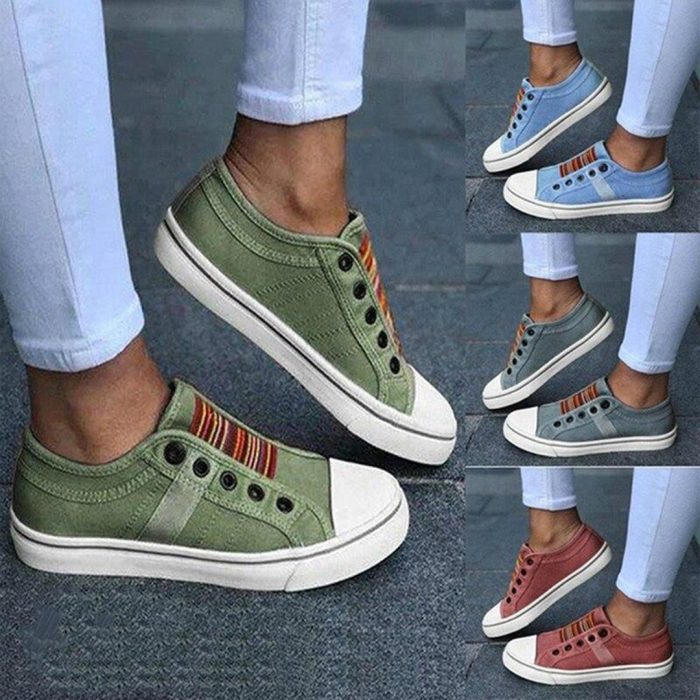 LUNA™ – Baskets Femme Élégantes Sans Lacets Confort Antidérapant Rouge-5