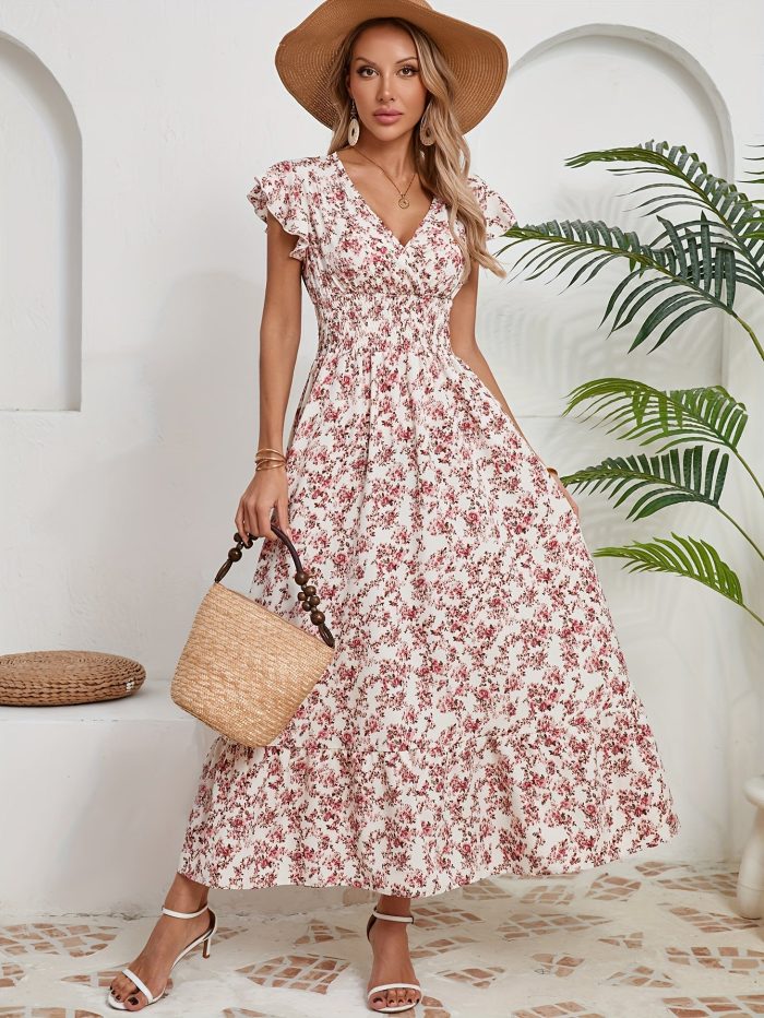 Altheava™ – Robe Longue Bohème Chic à Fleurs Fluide et Légère Été
