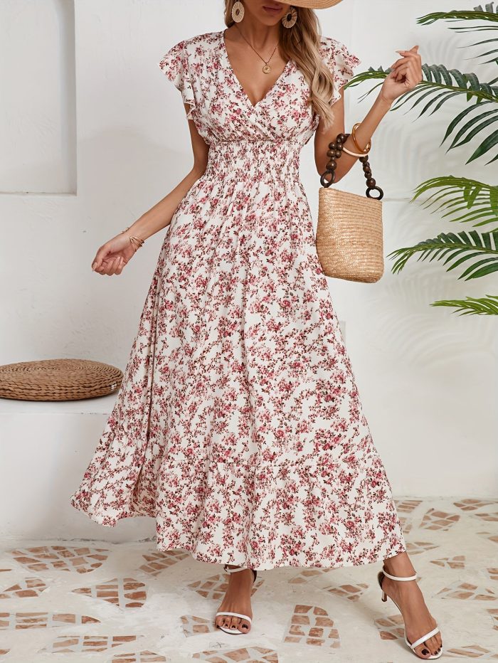 Altheava™ – Robe Longue Bohème Chic à Fleurs Fluide et Légère Été