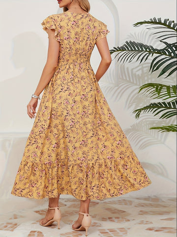 Altheava™ – Robe Longue Bohème Chic à Fleurs Fluide et Légère Été
