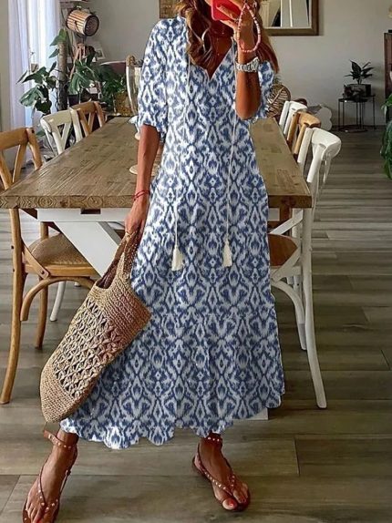 Anna™ – Robe Longue Femme Bohème Élégante pour Été