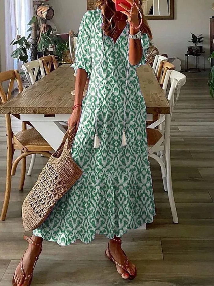 Anna™ – Robe Longue Femme Bohème Élégante pour Été
