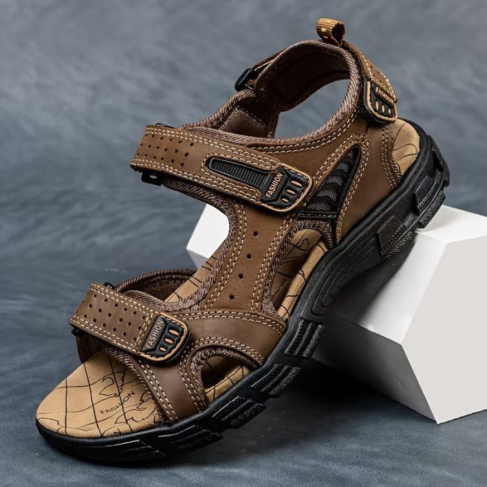 AventuraFlex™ – Sandales Homme Confortables en Cuir pour Randonnée
