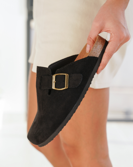 Barbara™ – Mules Femme Élégantes en Suédine Confort et Design Moderne
