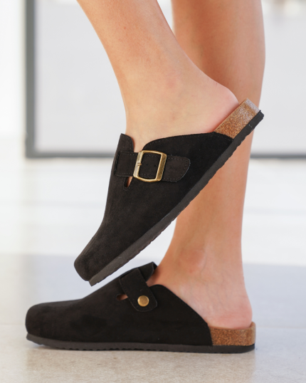 Barbara™ – Mules Femme Élégantes en Suédine Confort et Design Moderne