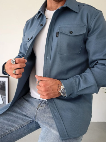 ProjetParis™ – Chemise Homme Élégante en Coton Confortable Automnale-3