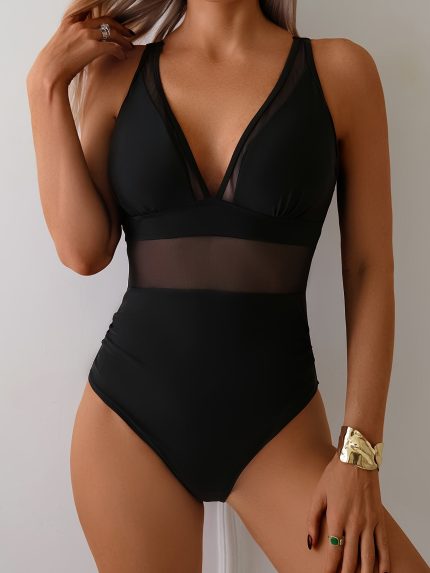 Calyssa™ – Maillot de Bain Femme 1 Pièce Sculptant avec Détail Gainant