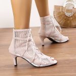 Calyva™ – Sandales Femme à Talon Haut et Lacets Chic pour Soirée Été