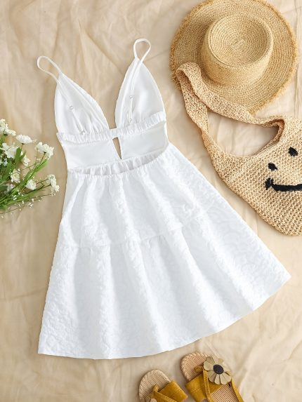 Cedralia™ – Robe Courte Élégante Sans Manche pour Soirée ou Mariage