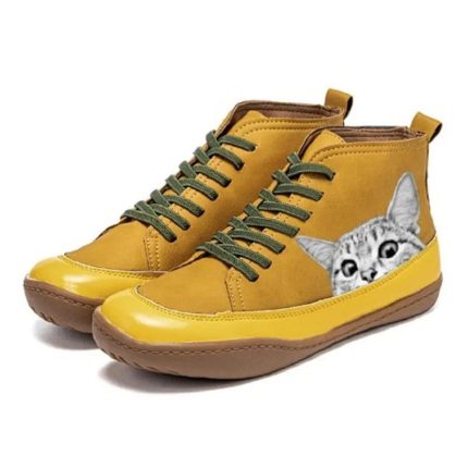 ChatCozy - Bottes Hivernales au Motif Chat