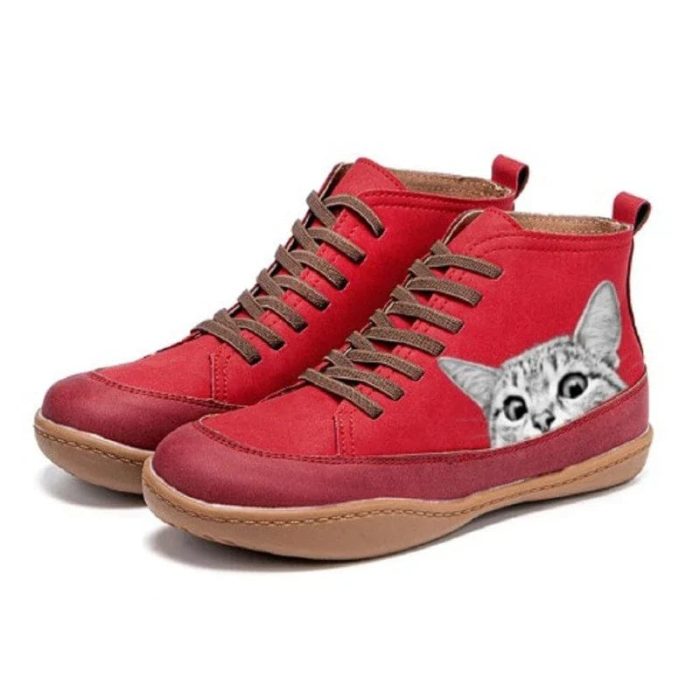 ChatCozy - Bottes Hivernales au Motif Chat