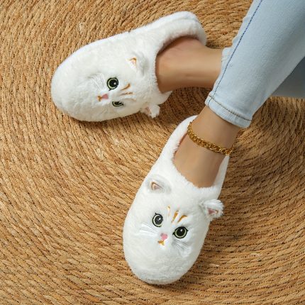 ChaudMiaou™ – Pantoufles en Fourrure avec Oreilles de Chat