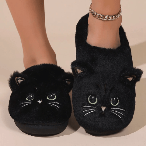 ChaudMiaou™ – Pantoufles en Fourrure avec Oreilles de Chat