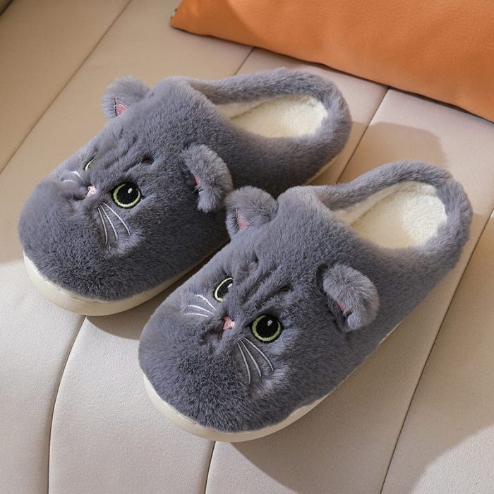 ChaudMiaou™ – Pantoufles en Fourrure avec Oreilles de Chat