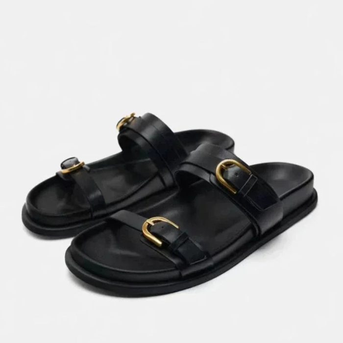 ChicLuxe™ – Sandales Femme à Plateforme Imprimé Léopard Confortables