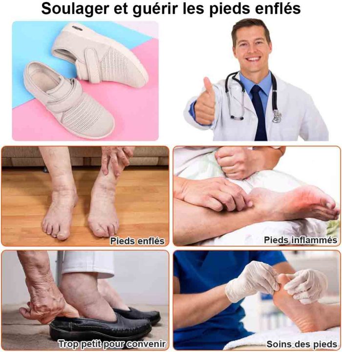 ConfortFlex™ – Chaussures Diabétiques Larges et Respirantes