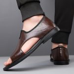 CoolStride™ – Sandales Homme Confort en Cuir pour Randonnée et Été
